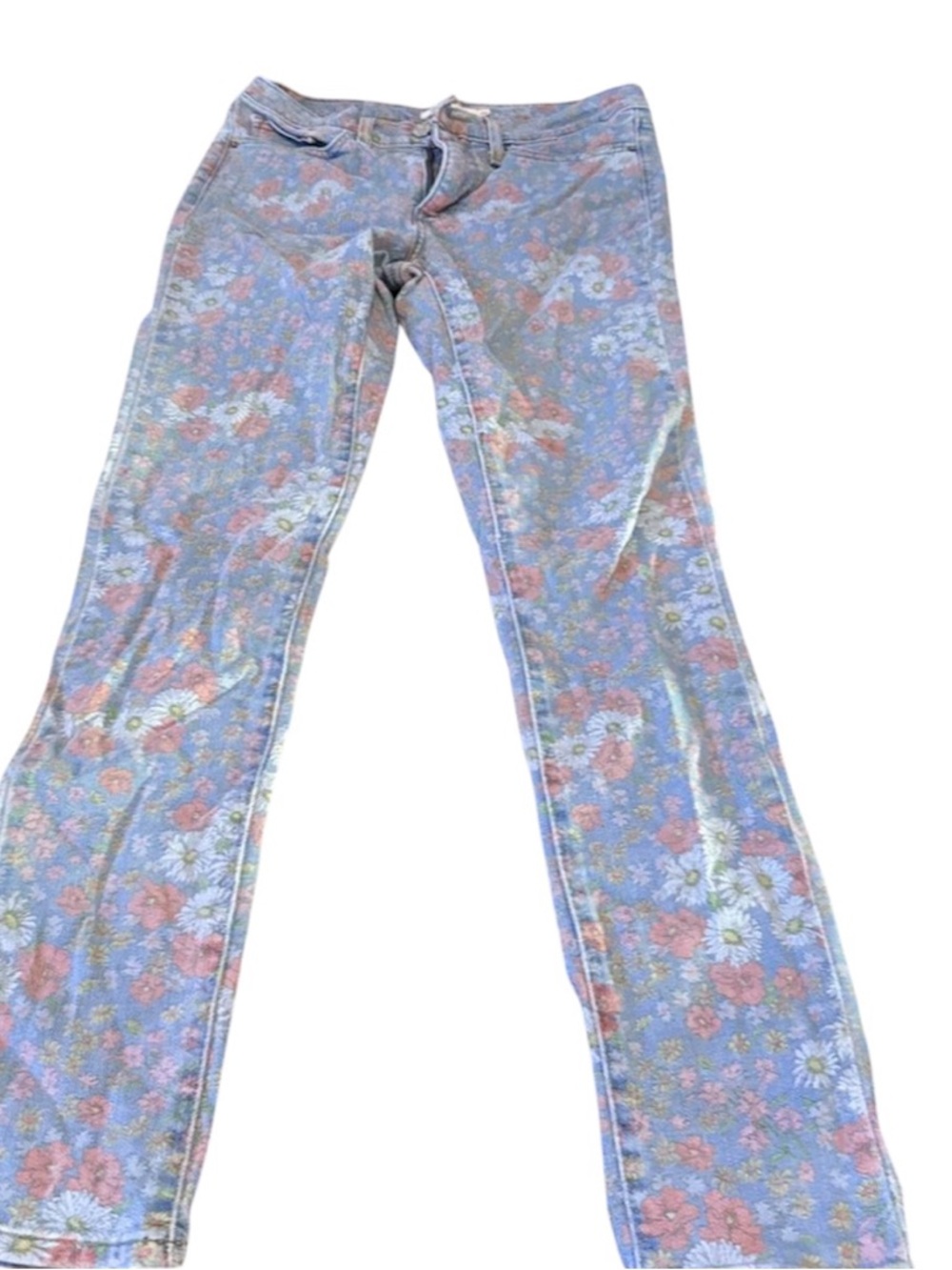 Vintage Boho Levi’s Shaping Skinny Jeans Floral Print Size 28 - Picture 2 of 4
